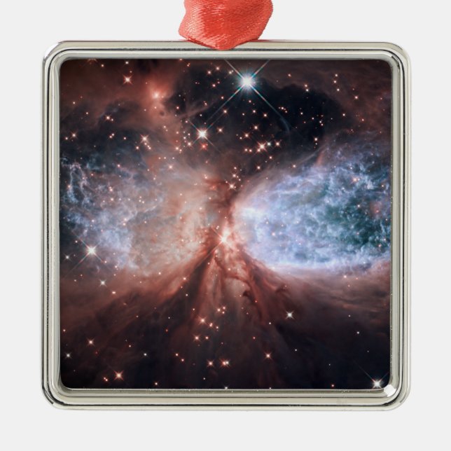 Hubble Snow Angel Metal Tree Decoration (Front)
