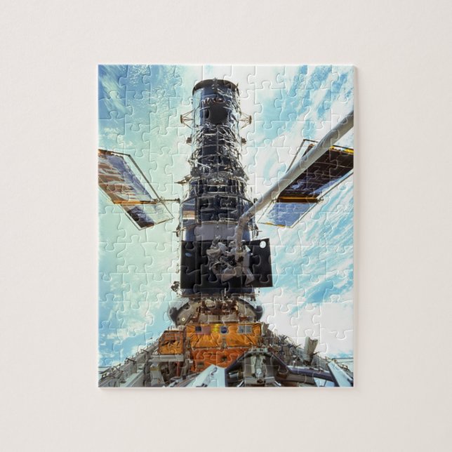 Hubble Space Telescope and astronauts Jigsaw Puzzle (Vertical)
