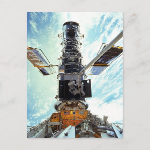 Hubble Space Telescope and astronauts Postcard