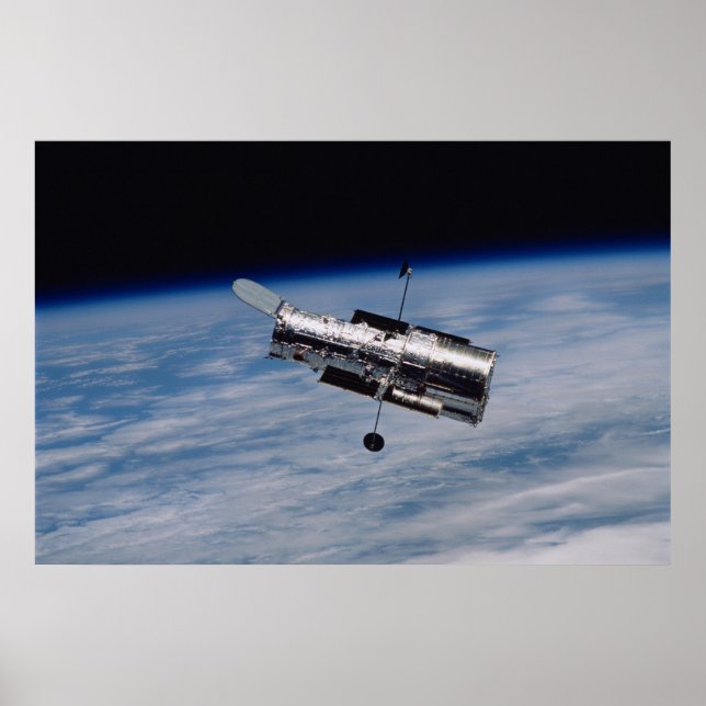 Hubble Space Telescope and Earth Poster (Front)