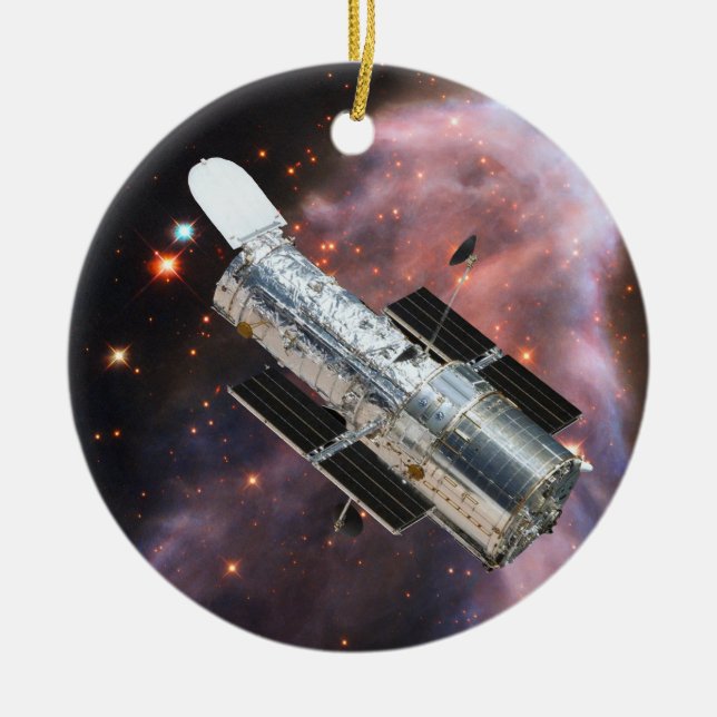 Hubble Space Telescope Ceramic Tree Decoration (Front)