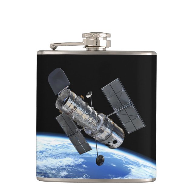 Hubble Space Telescope In Earth Orbit NASA Photo Hip Flask (Front)
