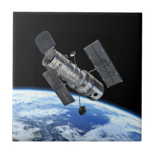 Hubble Space Telescope In Earth Orbit NASA Photo Tile