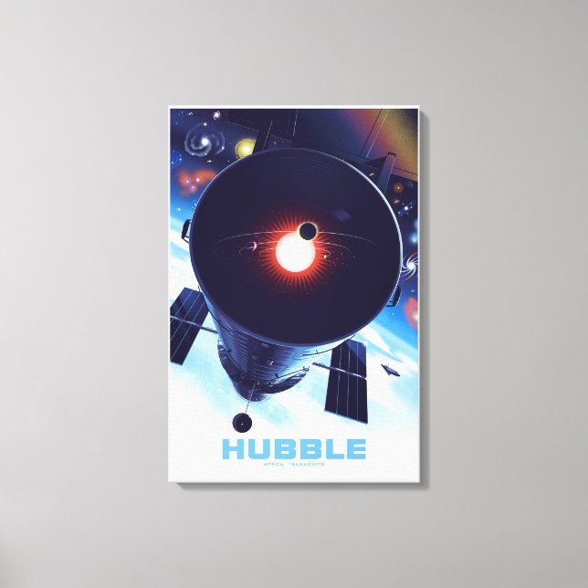 Hubble Space Telescope Poster. Canvas Print (Front)