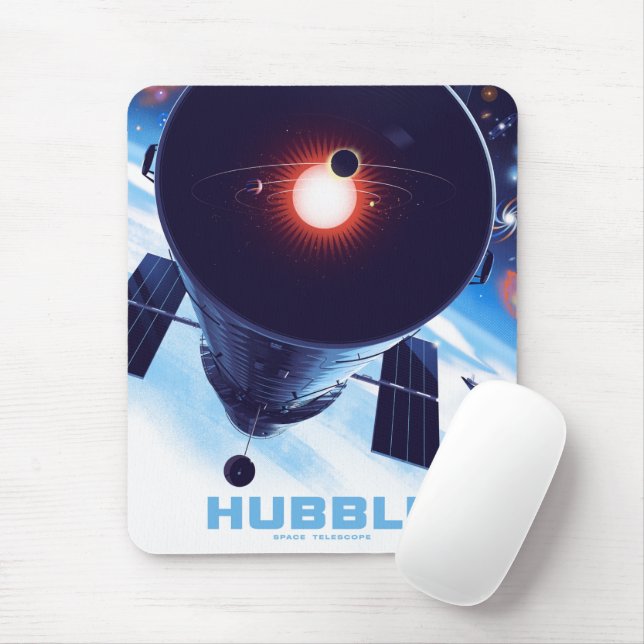 Hubble Space Telescope Poster. Mouse Mat (With Mouse)