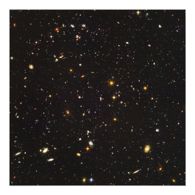 Hubble Ultra Deep Field View of 10,000 Galaxies Photo Print (Front)