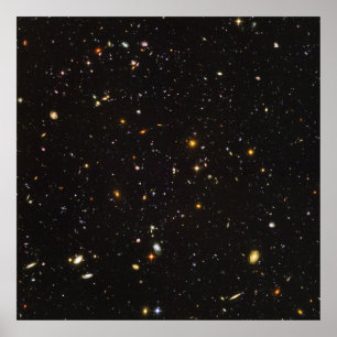 Hubble Ultra Deep Field View of 10,000 Galaxies Poster