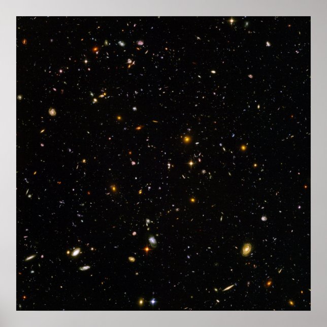 Hubble Ultra Deep Space Field Poster (Front)