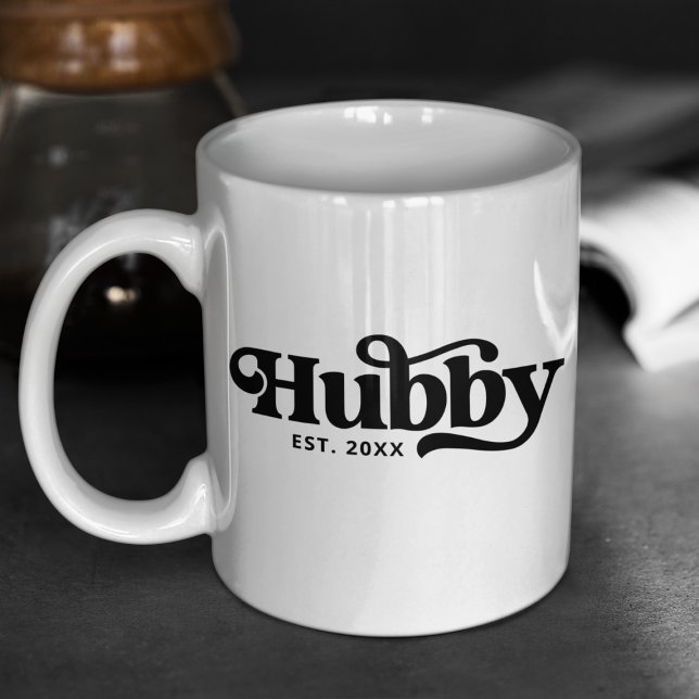  Hubby Couple Wedding Anniversary Custom Retro Coffee Mug (Creator Uploaded)