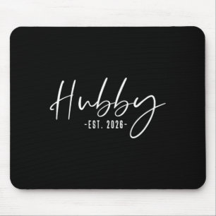 Hubby Est 2026 Married Honeymoon Wedding Couple Mouse Mat