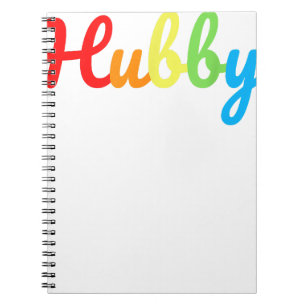 Hubby Gay Pride LGBT Wedding Gifts Honeymoon Notebook