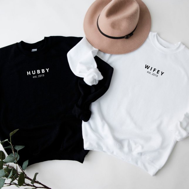Hubby Minimalist Personalised Sweatshirt (Creator Uploaded)