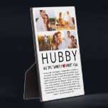 Hubby Photo Collage Things We Love About You List Plaque<br><div class="desc">Compile a list of things you love about your Hubby,  add some favourite photographs and you have a gift he'll treasure! Perfect for birthdays and Christmas,  anniversaries and Valentine's Day too ♥</div>