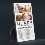 Hubby Photo Collage Things We Love About You List Plaque<br><div class="desc">Compile a list of things you love about your Hubby,  add some favourite photographs and you have a gift he'll treasure! Perfect for birthdays and Christmas,  anniversaries and Valentine's Day too ♥</div>