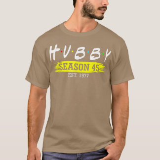 Hubby Season 45 Est 1977 Marriage 45th Wedding Ann T-Shirt