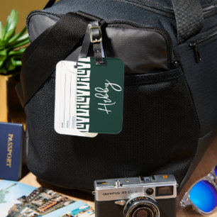Hubby Tribal African Emerald Green MR Luggage Tag