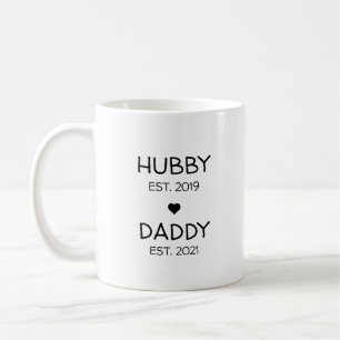 HubbyDaddy Pregnancy Announcement Baby Reveal Coffee Mug