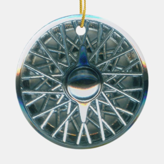 hubcap 3 ceramic tree decoration (Front)