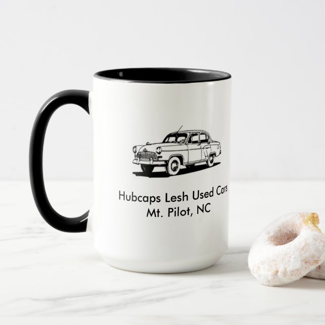 Hubcaps Lesh Used Cars Mug (With Donut)