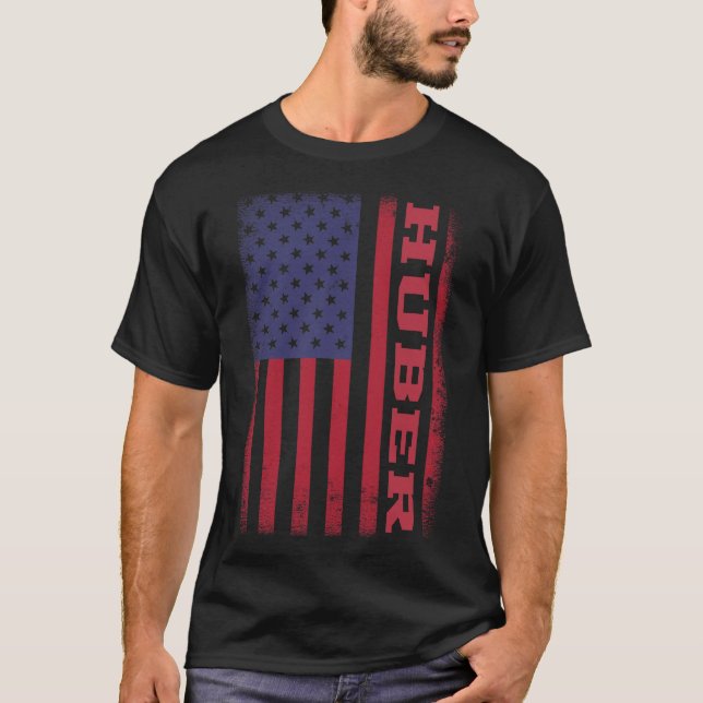 HUBER American Flag T-Shirt (Front)