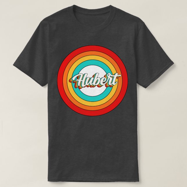 Hubert Name Shirt Vintage Hubert Circle (Design Front)