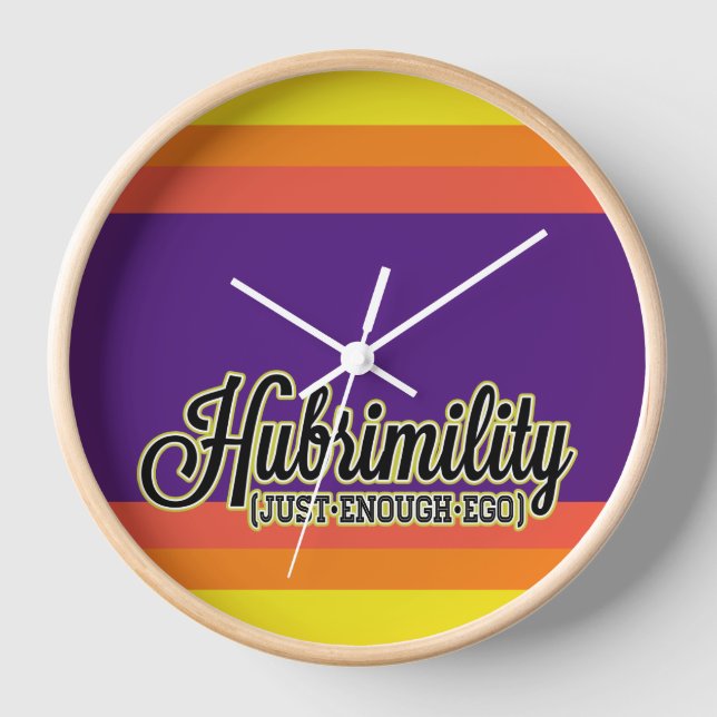 Hubrimility Just Enough Ego Bright Bars Gfx Clock (Front)