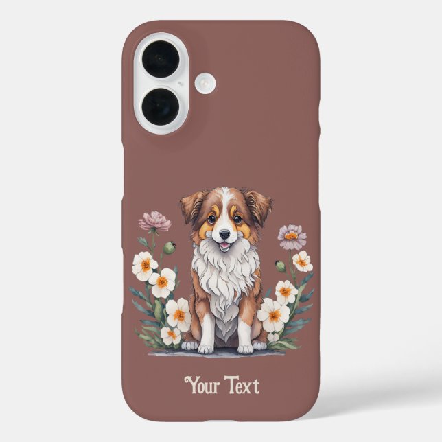 Hübscher Collie umringt von Blumen - Case-Mate iPhone Case (Back)