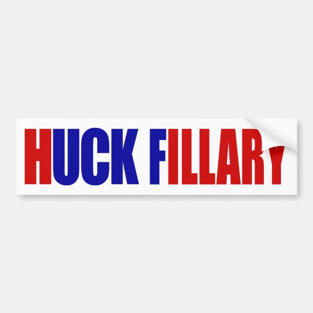 “HUCK FILLARY” BUMPER STICKER (Front)