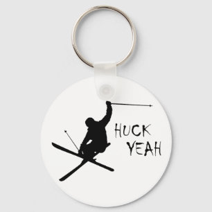 Huck Yeah (Skiing) Key Ring
