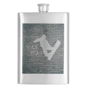 Huck Yeah (Snowboarding) Hip Flask