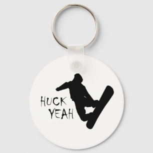 Huck Yeah (Snowboarding) Key Ring