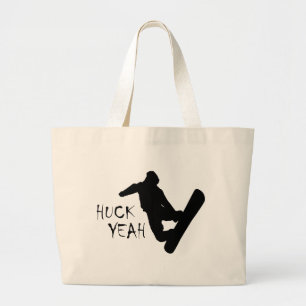 Huck Yeah (Snowboarding) Large Tote Bag