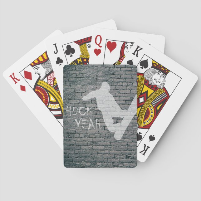 Huck Yeah (Snowboarding) Playing Cards (Back)