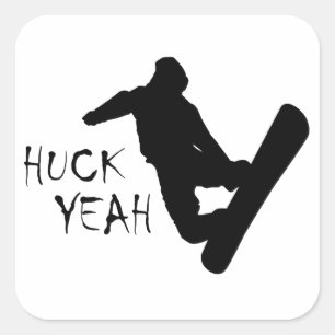 Huck Yeah (Snowboarding) Square Sticker