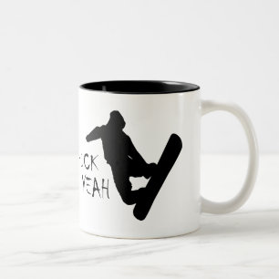 Huck Yeah (Snowboarding) Two-Tone Coffee Mug