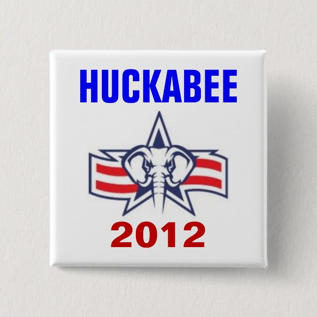 Huckabee 2012 15 cm square badge (Front)