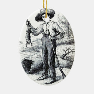 Huckleberry Finn Ceramic Tree Decoration