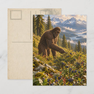 Huckleberry Season Bigfoot Postcard