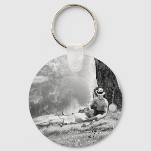 Huckleberry & Tom Key Ring