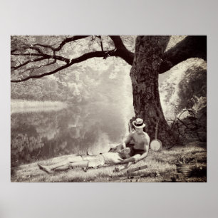 Huckleberry & Tom (Sepia Edition) Poster