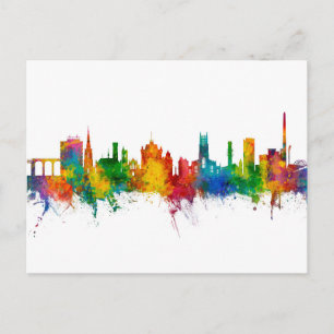 Huddersfield England Skyline Postcard