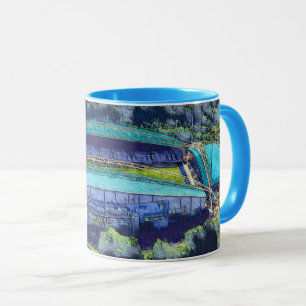 Huddersfield Kirklees Stadium Architectural Aerial Mug
