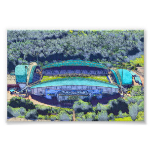 Huddersfield Kirklees Stadium Architectural Aerial Photo Print