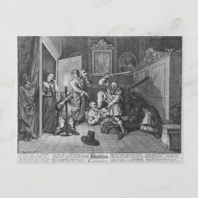 Hudibras Catechiz'd, Plate IV Postcard (Front)