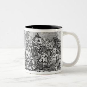 Hudibras Encounters the Skimmington Two-Tone Coffee Mug
