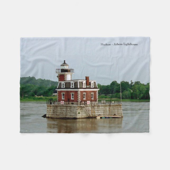 Hudson Athens Lighthouse fleece blanket (Front (Horizontal))