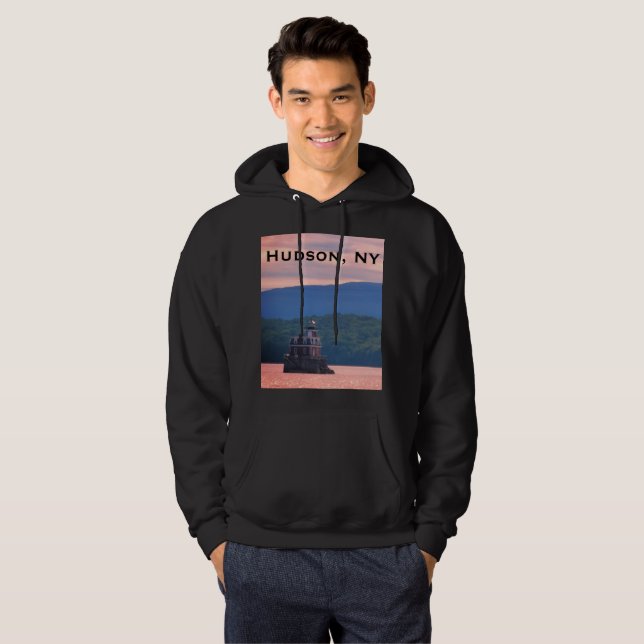 Hudson Athens Lighthouse - Hudson City Light, NY Hoodie (Front Full)
