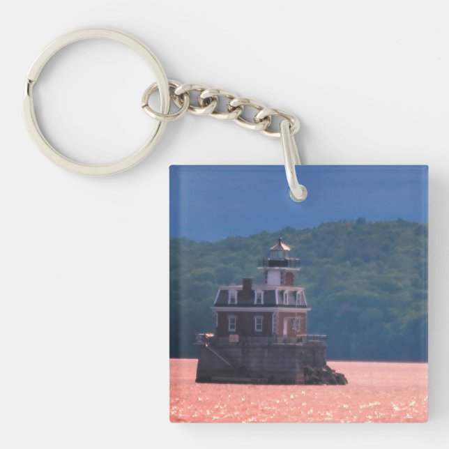 Hudson Athens Lighthouse - Hudson City Light, NY Key Ring (Front)