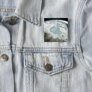 Hudson Bay Sea Ice On April 29, 2006. 15 Cm Square Badge