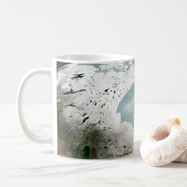 Hudson Bay Sea Ice On April 29, 2006. Coffee Mug (With Donut)